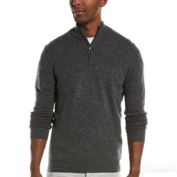 Qi Other - QI CASHMERE QUARTER ZIP SWEATER SIZE LARGE